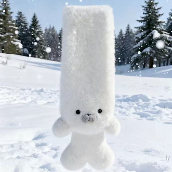 Шал за зима, мотив тюлен, дебел и кръстосан стил, пази топло, Зима 2025