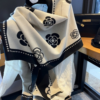 Șal-fular pentru femei, tricotat warp, imitație de cașmir, cald, patru sezoane, design original, stil extins