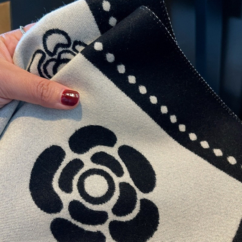 Șal-fular pentru femei, tricotat warp, imitație de cașmir, cald, patru sezoane, design original, stil extins