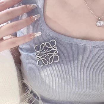 Rézből készült geometriai üreges brooch, elektroplating, dekoráció, friss és édes stílus