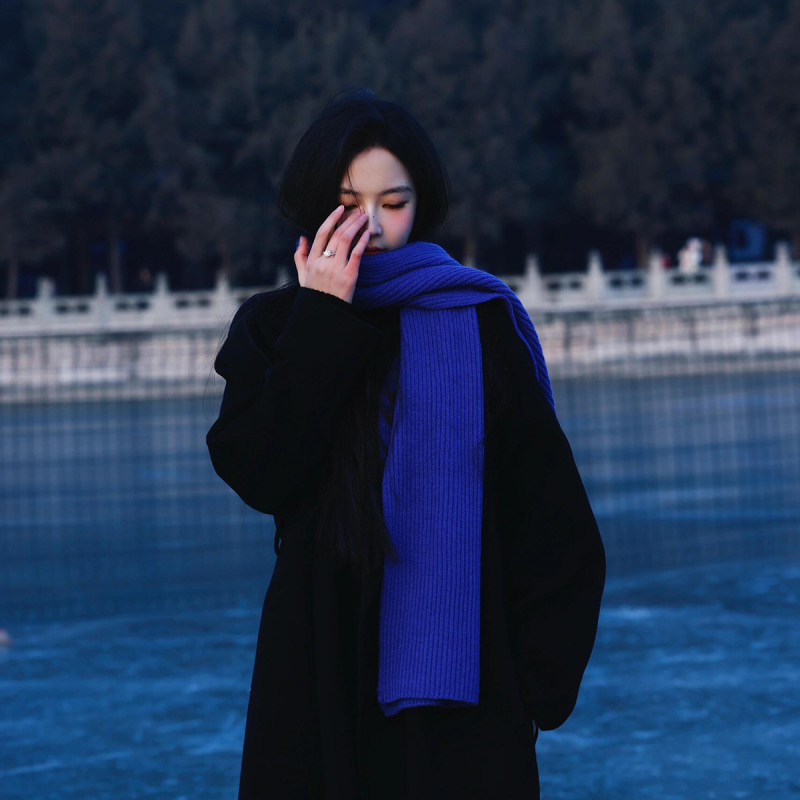 Ženski pleteni šal, twill tkanina, vunena smjesa, zima, jesen 2025