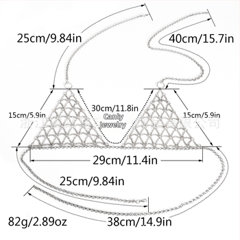 Ötvözetből készült testlánc, női stílus, geometriai dizájn, elektroplakolás (Anyag: ötvözet; Márka: Conley Accessories; Stílus: női; Forma: geometriai; Bevonat: elektroplakolás)
