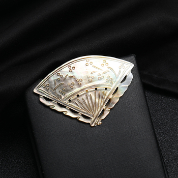 Broš – fan od mother-of-pearl, kineskog stila, Luo Xiang, ženski dodatak, Anti-running light
