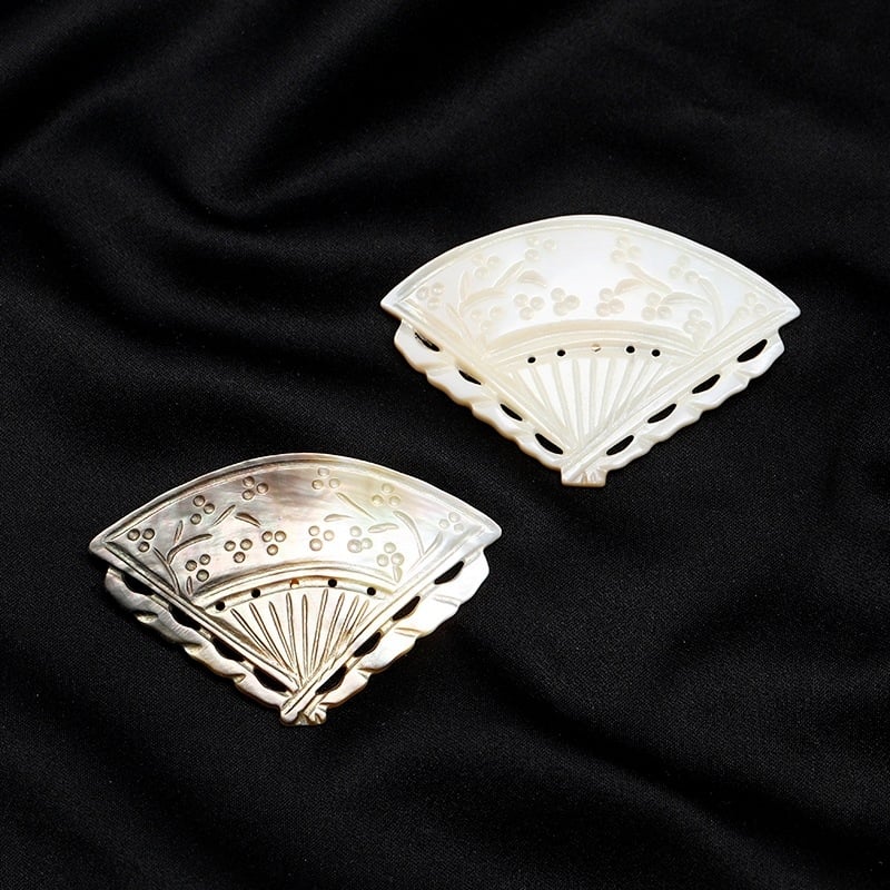 Broš – fan od mother-of-pearl, kineskog stila, Luo Xiang, ženski dodatak, Anti-running light