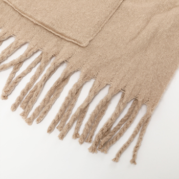 Šal od loop-yarn-a s twill pletenjem, topao unisex šal za sve sezone, Jie Chen, Jiangsu