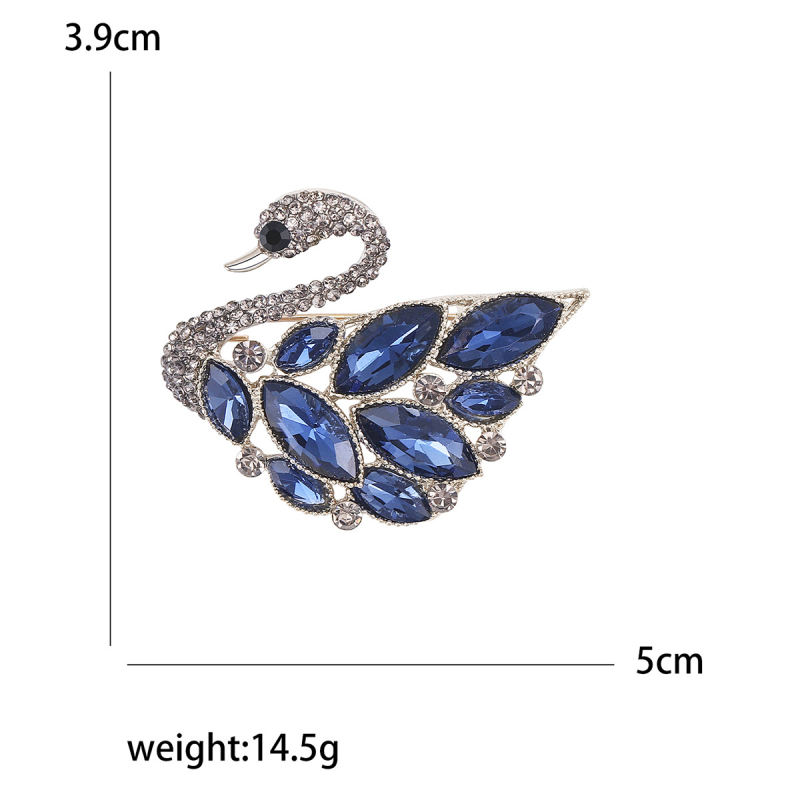 Broșă, din aliaj, în formă de animal, stil feminin, lux ușor, prelucrat cu diamant