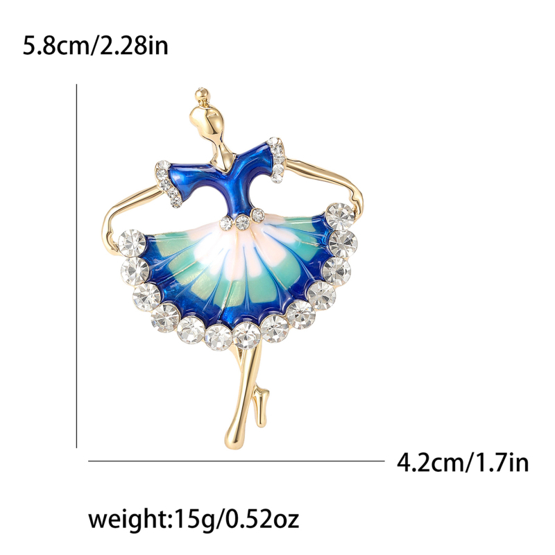 Broșă din aliaj pentru femei – finisaj diamantat, seria Drip Oil, MM-BR-1172