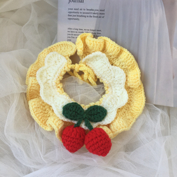 Șal pentru animale de companie cu model cartoon, lână, croșetă manuală, pentru patru anotimpuri, stil prințesă