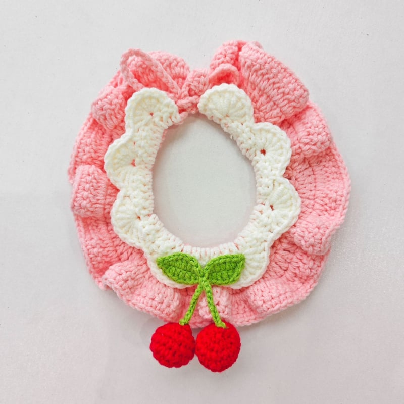 Șal pentru animale de companie cu model cartoon, lână, croșetă manuală, pentru patru anotimpuri, stil prințesă