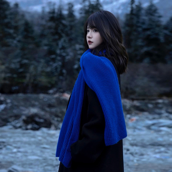 Șal tricotat din fibră acrilică, țesătură twill, iarnă, menține căldura, protecție împotriva prafului