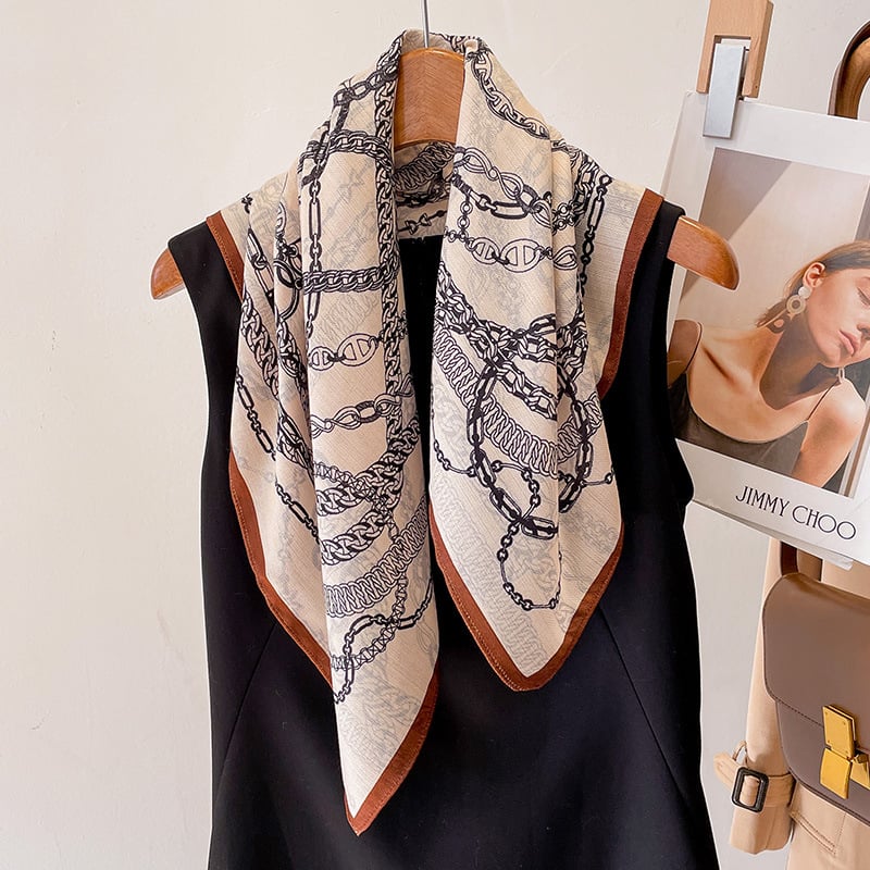 Korejskog stila kvadratni šal s twill tkanjem, poliester materijal, tie-dye završna obrada, urbani modni dodatak