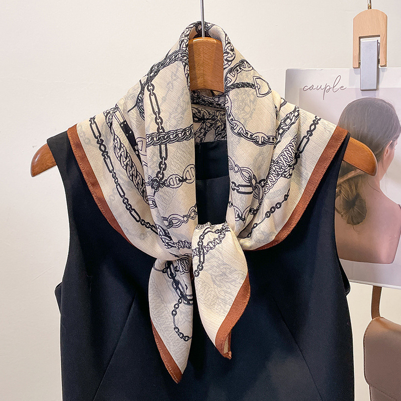Korejskog stila kvadratni šal s twill tkanjem, poliester materijal, tie-dye završna obrada, urbani modni dodatak