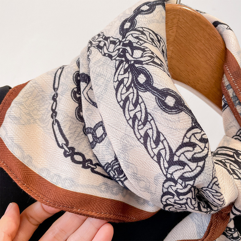 Korejskog stila kvadratni šal s twill tkanjem, poliester materijal, tie-dye završna obrada, urbani modni dodatak