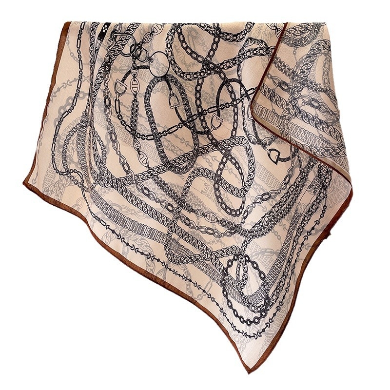 Korejskog stila kvadratni šal s twill tkanjem, poliester materijal, tie-dye završna obrada, urbani modni dodatak