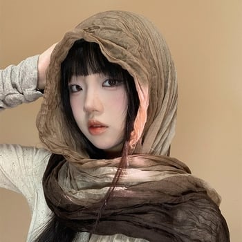 Шал: ретро етно стил и пустинен стил, крепе плат, смесена материя, есен 2025, произход Джинхуа