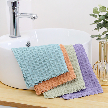 Квадратна кухненска кърпа за почистване, 32 g, 85% полиестер + 15% найлон, абсорбция 5–10 s, удебелена, клас А