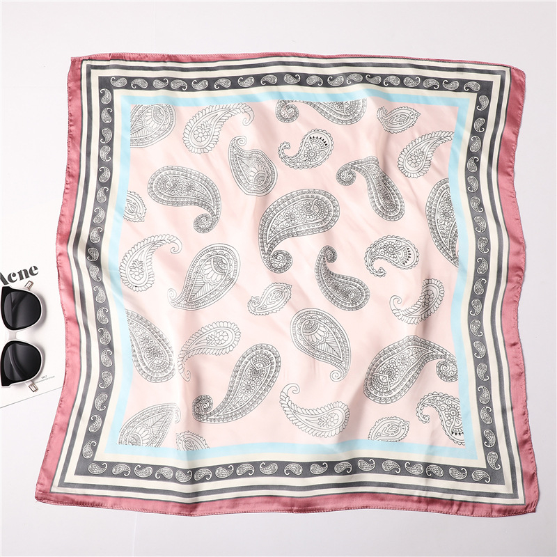 Eșarfă pătrată cu model Totem, poliester, imprimare, căldură decorativă, stil elegant social