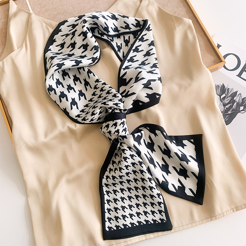 Ženski svilen šal, dekorativni šal za vrat, satenski materijal NEW SILK SATIN, pogodno za proljeće