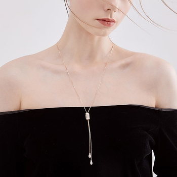 Ogrlica s geometrijskim dizajnom, lanac zmijskog tipa, legura, elektroplatina, lagani luksuz, jesen 2025, unisex