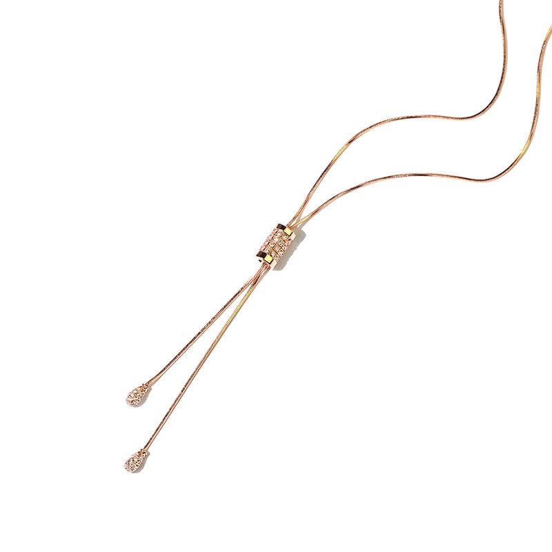 Ogrlica s geometrijskim dizajnom, lanac zmijskog tipa, legura, elektroplatina, lagani luksuz, jesen 2025, unisex