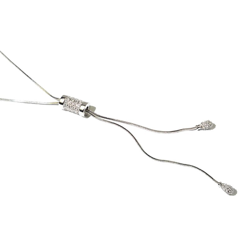 Ogrlica s geometrijskim dizajnom, lanac zmijskog tipa, legura, elektroplatina, lagani luksuz, jesen 2025, unisex