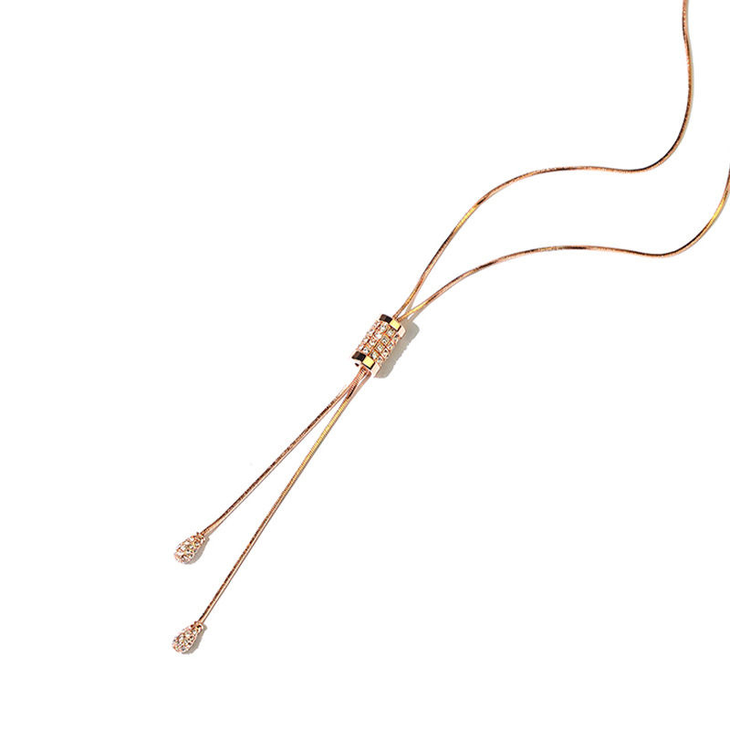 Ogrlica s geometrijskim dizajnom, lanac zmijskog tipa, legura, elektroplatina, lagani luksuz, jesen 2025, unisex