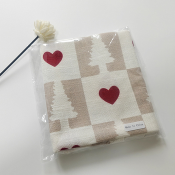 Персонализирана чайна кърпа от памук и лен с дигитален печат, райета, възможност за персонализация