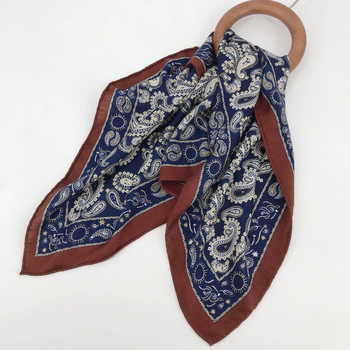 Yuetimei τετράγωνος φουλάρι από μετάξι-μαλλί, ύφανση twill, εκτύπωση, μοντέρνο αστικό στυλ μετακίνησης