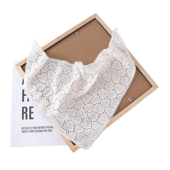 Șal triunghiular cu dantelă decupată în formă de inimă, stil franțuzesc, vară, poliester ușor, țesătură warp-knit