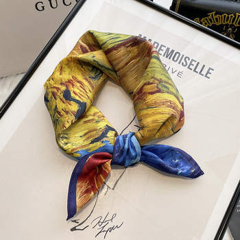 Kvadratni šal od poliestera, Twill tkanina, originalni dizajn, otisak