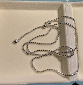 Lanț cu bile placat cu argint și pandantiv din argint 925 — design original