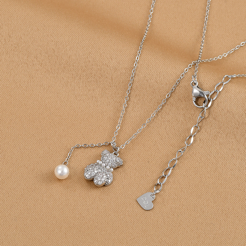 Ogrlica s medvjeđim cirkonijem, bakrena valovita lančana, duljina 21–50 cm