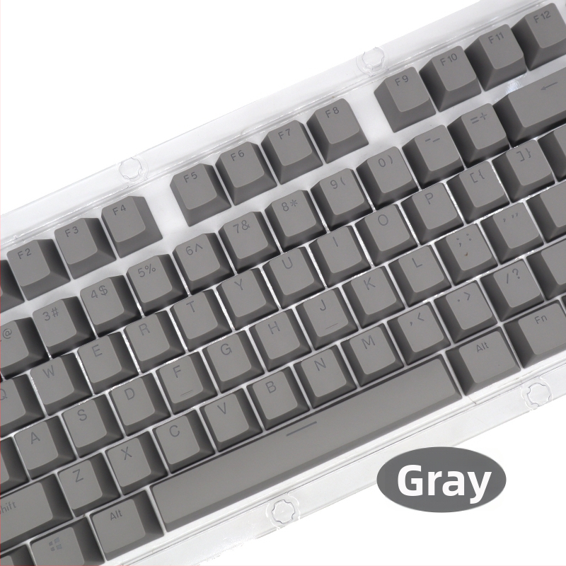 ABS 104-os billentyűzethez készült capkészlet mechanikus billentyűzethez, két színű injekciós formázás, átlátszó karakterek, univerzális kompatibilitás