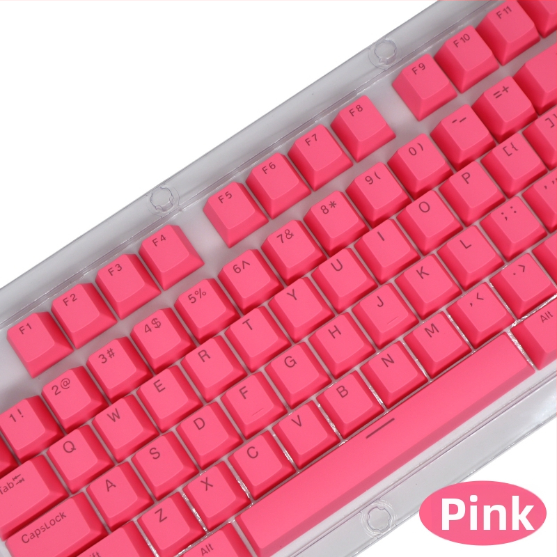 ABS 104-os billentyűzethez készült capkészlet mechanikus billentyűzethez, két színű injekciós formázás, átlátszó karakterek, univerzális kompatibilitás