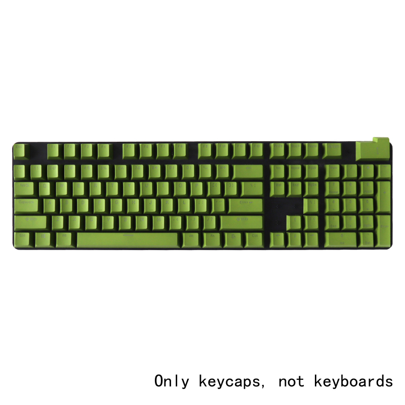 ABS 104-os billentyűzethez készült capkészlet mechanikus billentyűzethez, két színű injekciós formázás, átlátszó karakterek, univerzális kompatibilitás