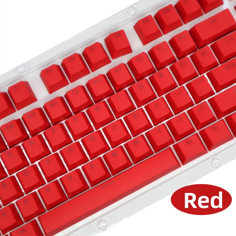 ABS 104-os billentyűzethez készült capkészlet mechanikus billentyűzethez, két színű injekciós formázás, átlátszó karakterek, univerzális kompatibilitás