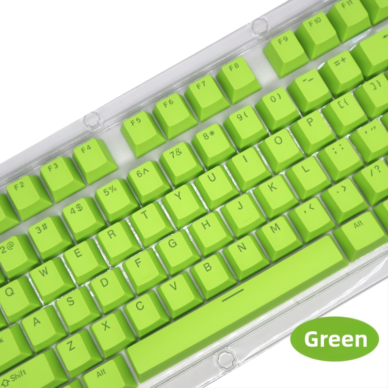 ABS 104-os billentyűzethez készült capkészlet mechanikus billentyűzethez, két színű injekciós formázás, átlátszó karakterek, univerzális kompatibilitás