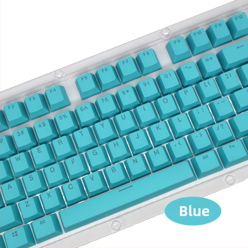 ABS 104-os billentyűzethez készült capkészlet mechanikus billentyűzethez, két színű injekciós formázás, átlátszó karakterek, univerzális kompatibilitás