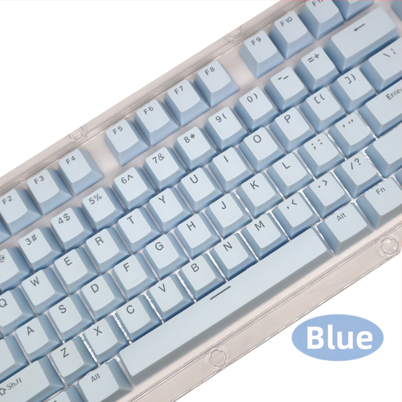 ABS 104-os billentyűzethez készült capkészlet mechanikus billentyűzethez, két színű injekciós formázás, átlátszó karakterek, univerzális kompatibilitás