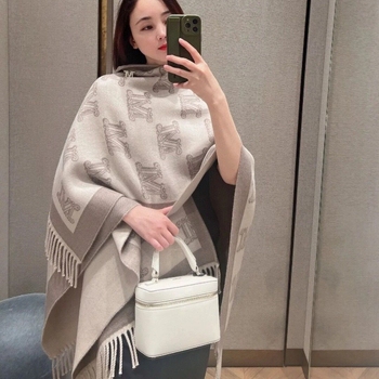 Șal dublu față din bumbac pentru femei, model geometric, tricotat manual, jacquard, cald