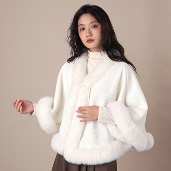 Kardigan sa šalom – retro etno stil, poliester, warp knitting, uzorak u mreži boja, širina 98 cm