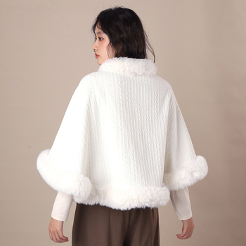 Kardigan sa šalom – retro etno stil, poliester, warp knitting, uzorak u mreži boja, širina 98 cm