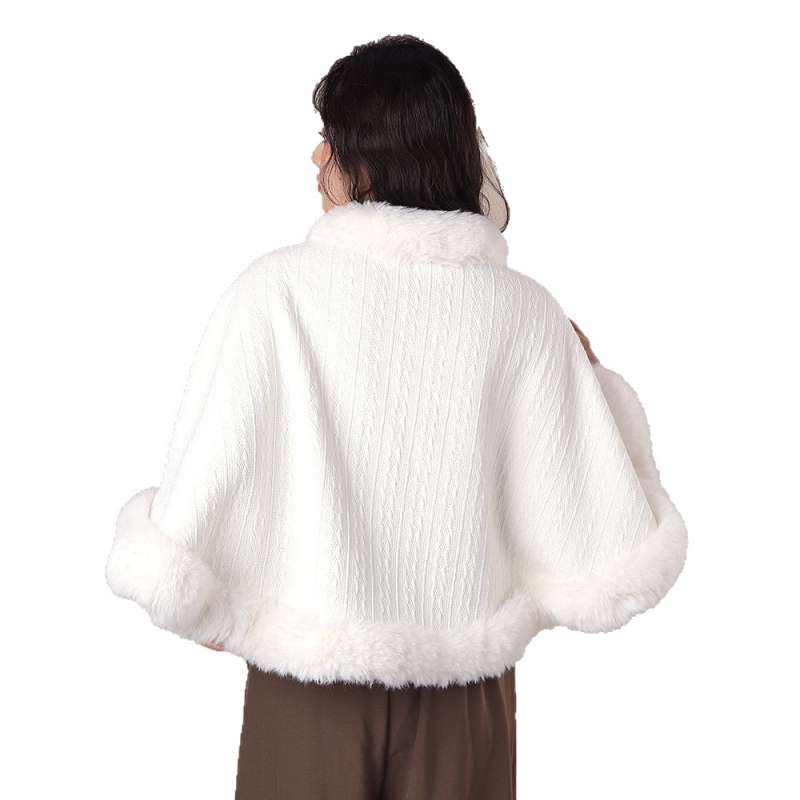 Kardigan sa šalom – retro etno stil, poliester, warp knitting, uzorak u mreži boja, širina 98 cm