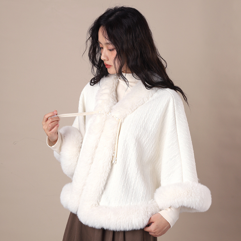 Kardigan sa šalom – retro etno stil, poliester, warp knitting, uzorak u mreži boja, širina 98 cm