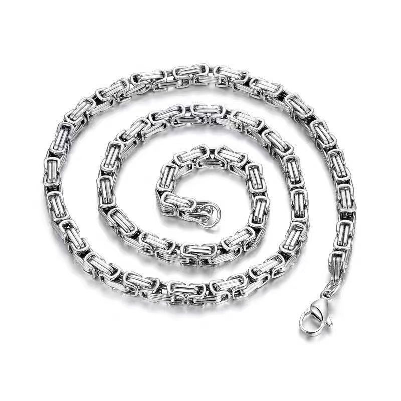 Colier masculin din oțel titan, stil hip-hop, design imperial, FEIYAYUE, placare electrolitică