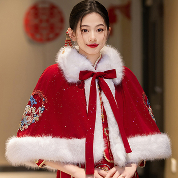 Esküvői sál fleece belsővel, akril/műszálas gyapjú, virágos minta, hímzett dekoráció, egyszerű szövés, kapucnis, vintage etno stílus, őszi-téli