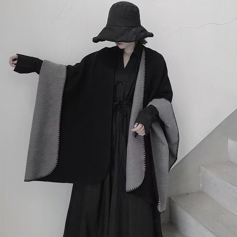 Šal-pelerina s cvjetnim jacquard uzorkom, imitacija kašmira, warp-knit tkanina, toplina za sve sezone