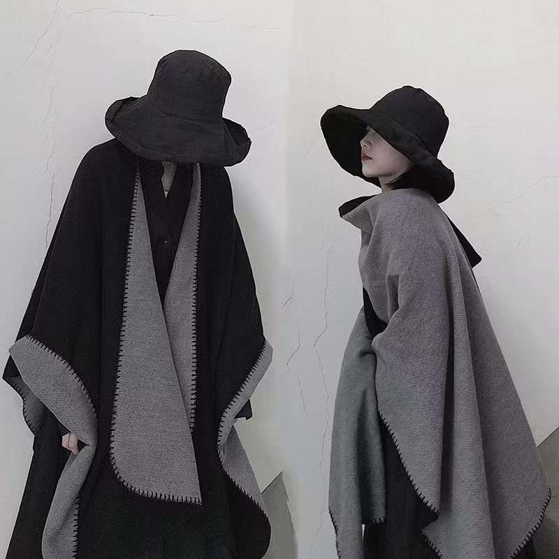 Šal-pelerina s cvjetnim jacquard uzorkom, imitacija kašmira, warp-knit tkanina, toplina za sve sezone