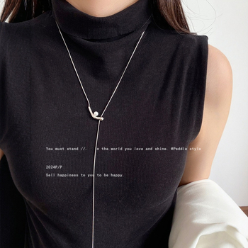 Ogrlica od titan čelika s geometrijskim dizajnom, Snake Bone lanac, privjesak titan čelik, elektroplastički završni sloj, korejski stil, ljeto 2025