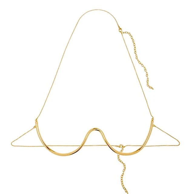 Női testlánc — ötvözet, geometriai forma, elektroplatolás (Anyag: ötvözet; Stílus: női; Forma: geometriai; Feldolgozás: Elektroplatolás)
